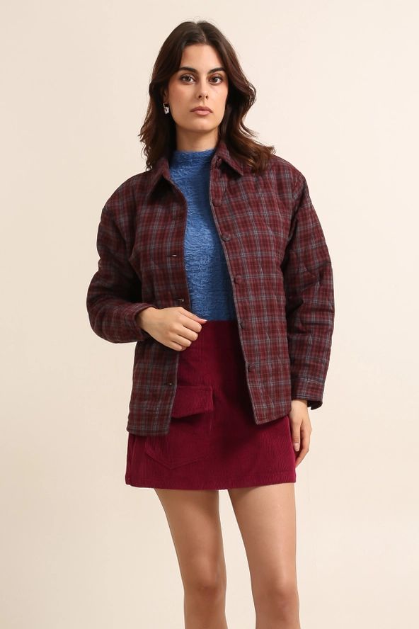 VEST - VIOLINE CARREAUX