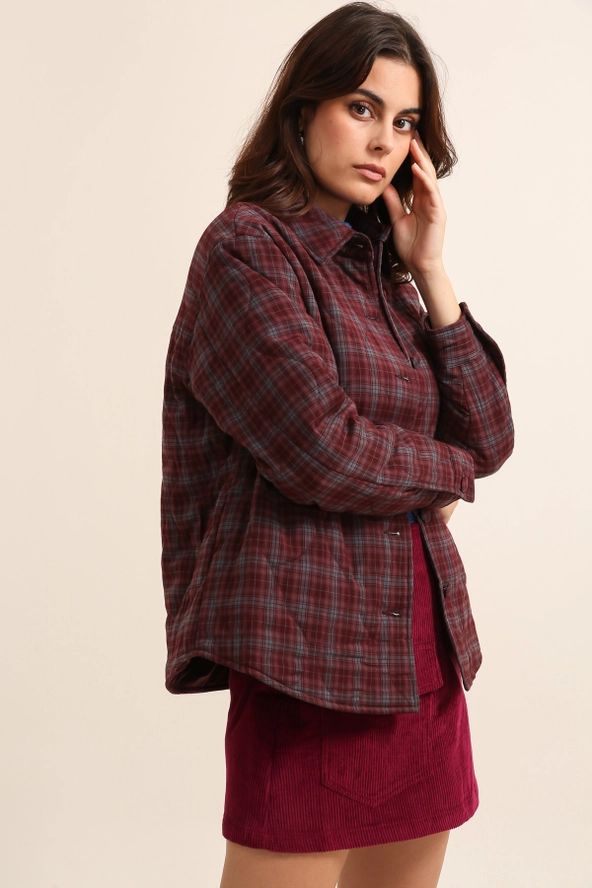 VEST - VIOLINE CARREAUX