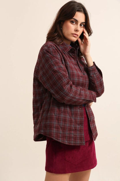 VEST - VIOLINE CARREAUX