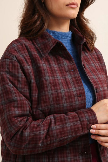 VEST - VIOLINE CARREAUX